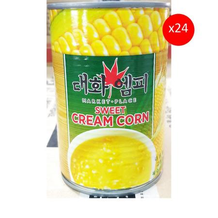 스위트크림콘(옥수수죽 대화엠피 425g) X24 식자재 업소용 대용량 샐러드재료 수프재료 스위트콘 통조림옥수수 크림콘 옥수수캔