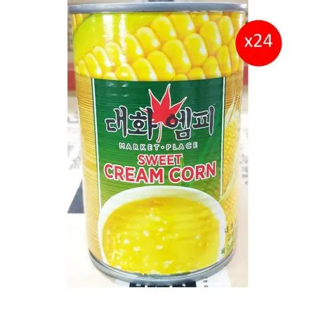 스위트크림콘(옥수수죽 대화엠피 425g) X24 식자재 업소용 대용량 샐러드재료 수프재료 스위트콘 통조림옥수수 크림콘 옥수수캔