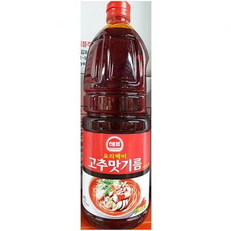 고추맛기름(해표 1.8L) 식자재 업소용 조미료 중식재료 매운맛소스 라유 고추기름 8리터