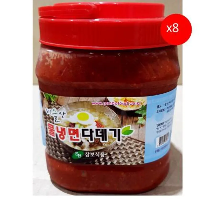 삼보식품 물냉면다데기(2K) 8개 식자재 업소용 대용량 고향 삼보식품 명인식품 맛찬들 합천 하남이조 움트리 팔도 아진식품 이미지