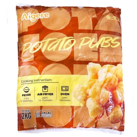 Aigere 테이터펍스 맛감자 감자튀김 2kg 냉동감자 테이터토츠 해쉬브라운 업소용 대용량 식자재 간식 이미지
