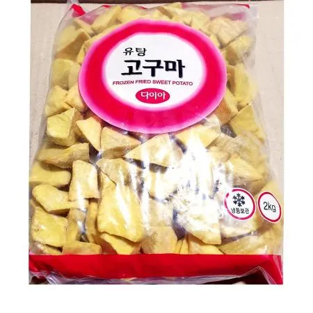 팜피아 유탕고구마(맛탕용 2K) 1개 식자재 업소용 대용량 팜피아 푸드야 굿프랜즈 유탕고구마 냉동 고구마튀김 고구마 대량 그린 이미지