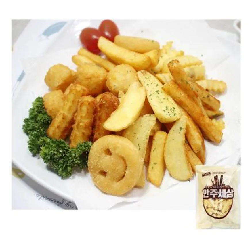 모듬감자튀김(안주세상 450g) 1개 식자재 업소용 대용량 토호 마른안주 튀김마늘 호박씨 땅콩초코볼 세진식품 구성진 더착한푸드 사이좋은 이미지