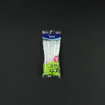 크린랩- 친환경수저 10개입 식자재 업소용 대용량 크린랲 크린랩 일회용 쇼핑탐색단 인프마켓 시즌헬로 기맹 몽땅있소 사헌