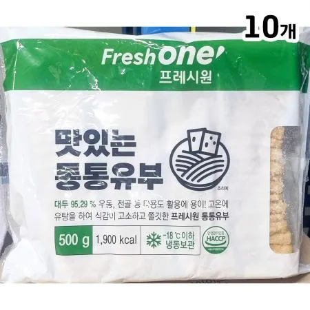 통통유부(프레시원 500g) 10개 식자재 업소용 대용량 신미 대림 조미 김밥 코우인터내셔널 프레시원 인터내셔널 유부 이미지
