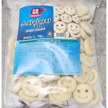 냉동감자(소울 스마일감자 1.3K) 1개 식자재 업소용 대용량 아비코 맥케인 아이그레 심플로트 냉동 코스트코 맘스터치 이제이푸드스토리 고로케삼촌