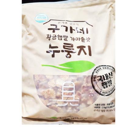 누룽지(쌀 구가네 3K) 업소용 식자재 대용량 즉석누룽지 간식 식사대용 숭늉 누룽지밥 구가네누룽지 식당