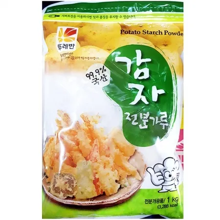 감자전분(뚜레반 1K) 10개 식자재 업소용 대용량 맥선 감자전분 오토 뚜레반 성진 한식품 오뚜기