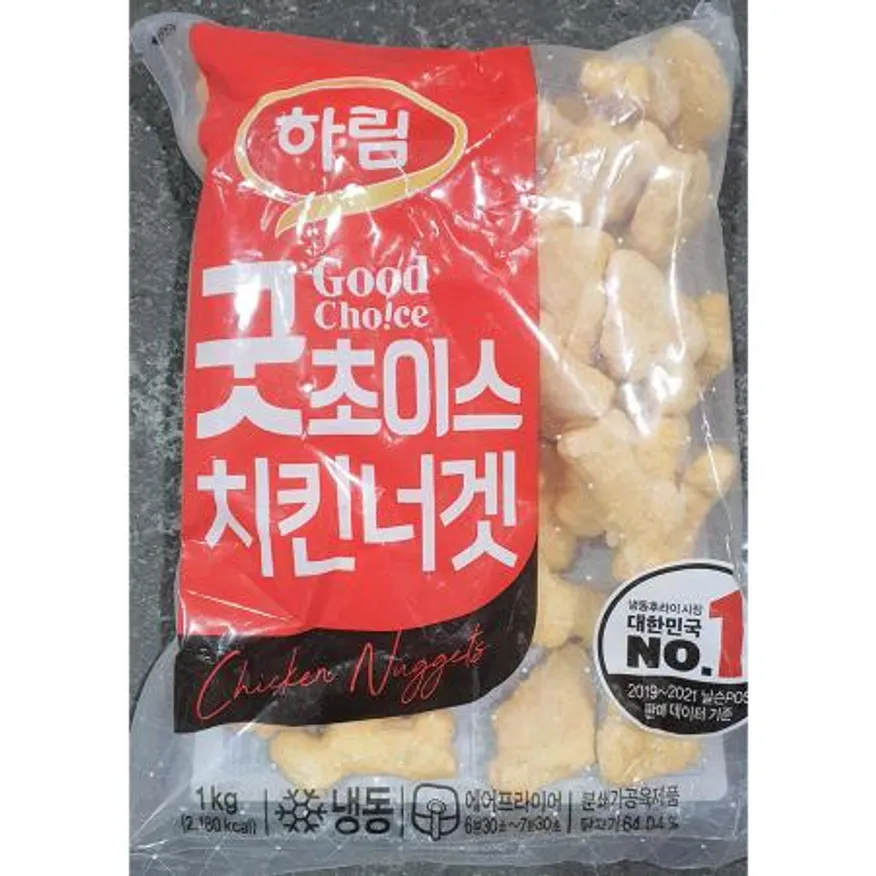 치킨너겟(굿초이스 냉동 1K) 10개 식자재 업소용 대용량 하림 사세 사조오양 목우촌 사조 마니커에프앤지 무료 노브랜드 오뚜기 이미지