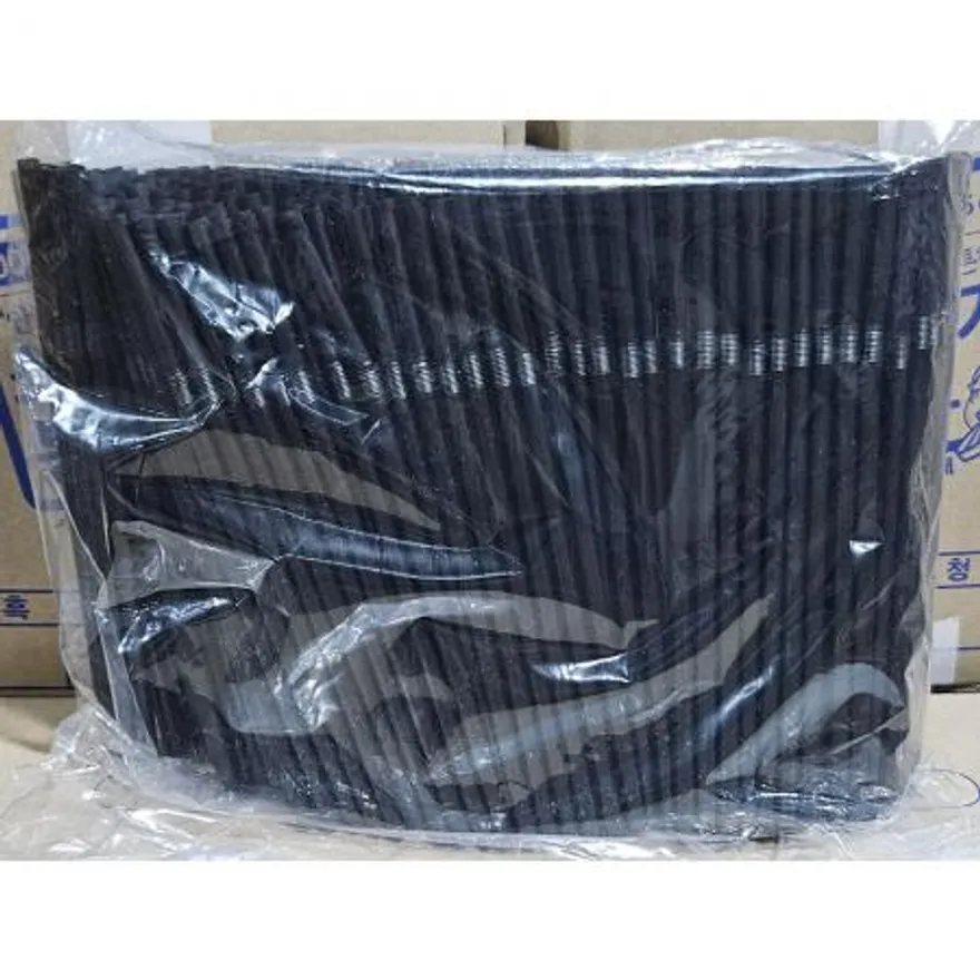스트로우(검정색 7x210mm 400입) 빨대 일회용빨대 업소용빨대 카페용품 음료빨대 테이크아웃 플라스틱빨대 검정빨대 대용량 이미지
