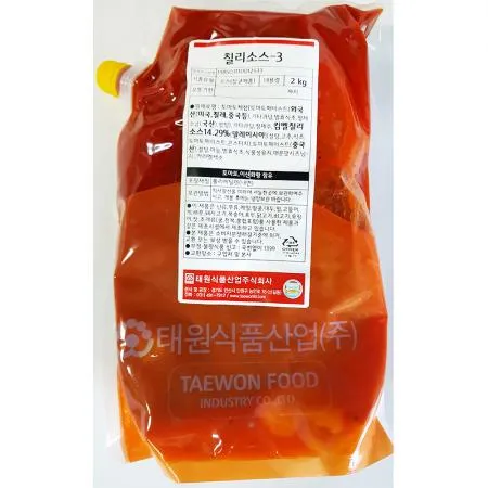 칠리소스3(태원 2K) 칠리소스 업소용 식자재 소스 매운소스 핫소스 스위트칠리소스 튀김소스 양념소스 대용량