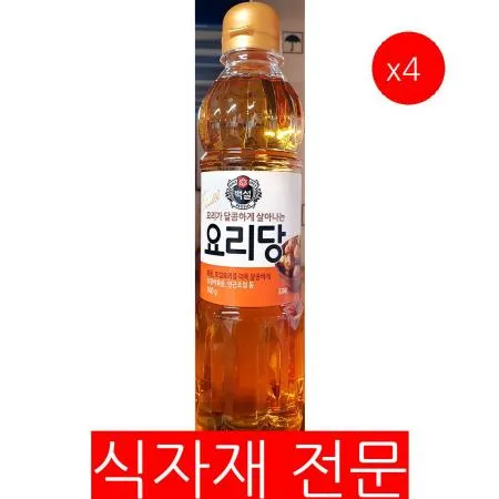 요리당(백설 700g)X4 물엿 설탕대체 감미료 식자재 업소용 대용량 조림요리 제과제빵 식당용