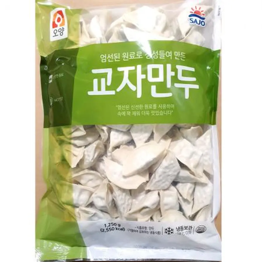 교자만두(오양 1.25K) 업소용 냉동만두 만두 냉동식품 군만두 대용량 간편식 만두전문점 분식재료 이미지