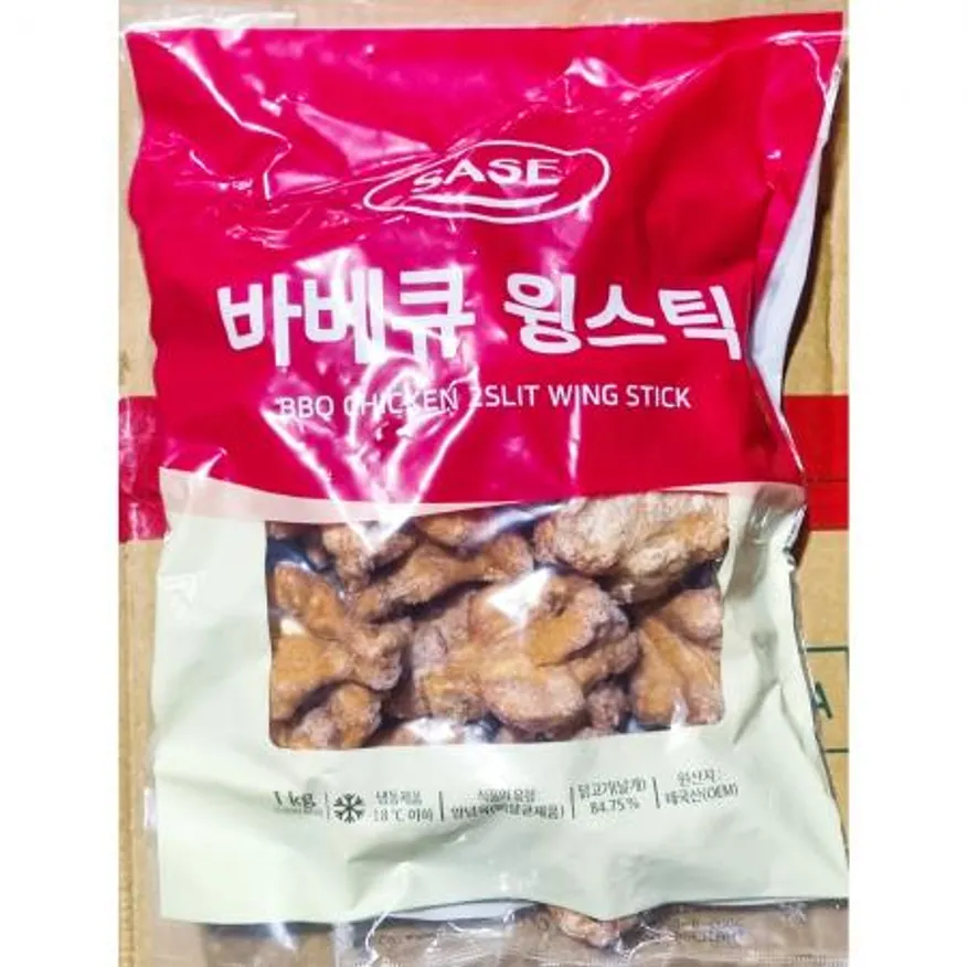 사세통상 바베큐윙스틱 1k 식자재 업소용 대용량 윙스틱 바베큐치킨 닭고기 냉동치킨 치킨집 호프집 이미지