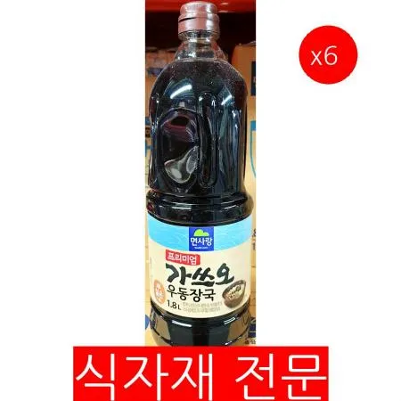 가쓰오장국(프리미엄 면사랑1.8L)X6 업소용 일식재료 국물요리 우동다시 우동육수 우동국물 식자재 가쓰오부시육수 면요리육수