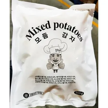 모듬감자(냠냠 냉동 500g) 20개 식자재 업소용 대용량 지키미 올심찬 마초식당 모듬 맥케인 스마일 이제이푸드스토리 푸딩팩토리 버거몰