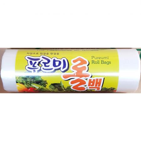 롤백(푸르미 소 25x35)X15개 푸르미롤백 위생백 비닐봉투 식품포장 소분용 업소용 대용량 포장용품 식자재포장