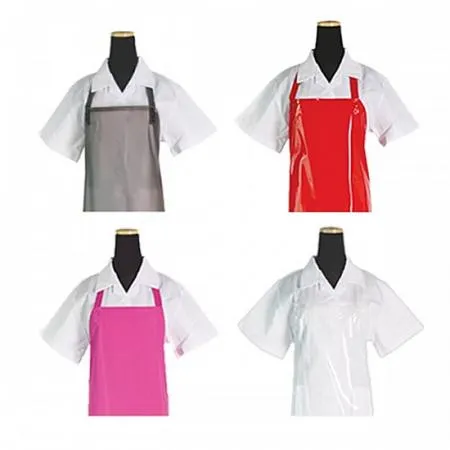 CQ-SA 우레탄 위생 앞치마 H형 75x85cm 무광-핑크