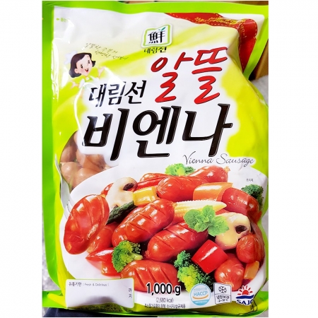 대림선 비엔나소시지 알뜰 1k 1개 식자재 업소용 대용량 오양 사조오양 소시지 하이 비엔나소시지 크레잇 비엔나 하림 롯데 이미지