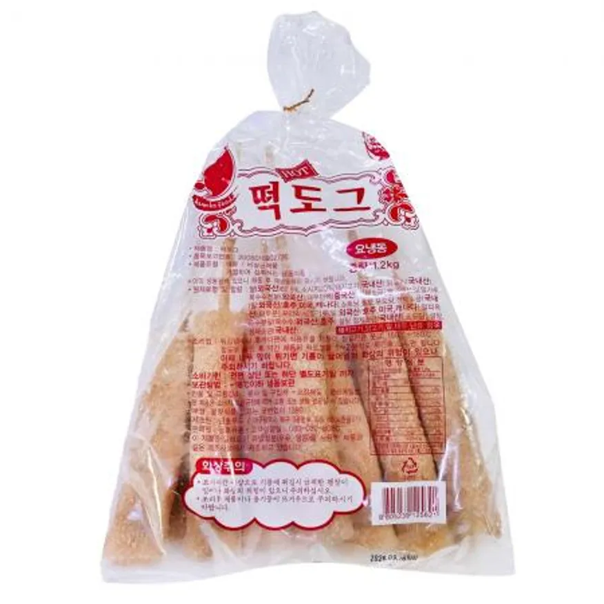 쌀떡간식 쌀떡도그 1.2kg(120gX10개) 이미지