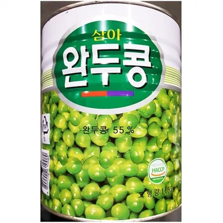 완두콩캔(삼아 3K)X6 완두콩 통조림 샐러드재료 반찬재료 볶음밥재료 식자재 업소용 대용량