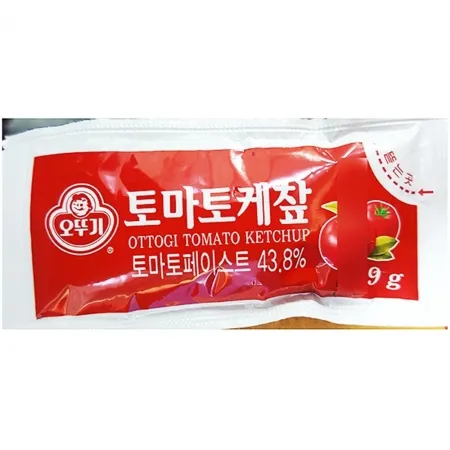 일회용 케찹(오뚜기 1000T) 배달용 개별포장 포션 미니 업소용 토마토케찹 피자소스