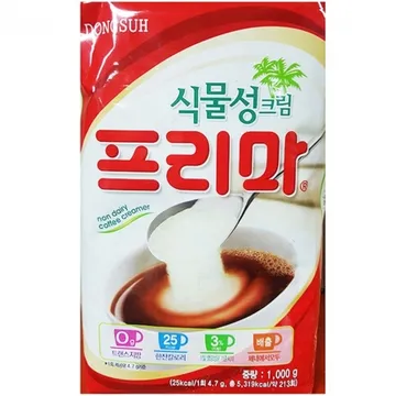프리마(가정용 동서 1K) 1개 식자재 업소용 대용량 동서식품 동서 프리마 식물성크림 네슬레 희창 스타벅스 희창유업 커피프림