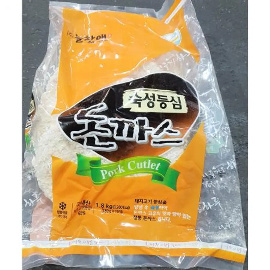 돈까스(등심 늘찬 1.8K(180g x10입) 등심돈까스 냉동돈까스 돈까스전문점 경양식당 분식점 급식 대용량돈까스 식자재 돈까스납품 이미지