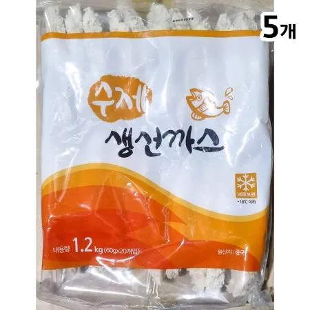 생선까스(지키미 명태살 1.2k) 5개 식자재 업소용 대용량 랜시 대림 한성기업 즉석식품 한성 식자재 지키미 대림선 국보 이미지