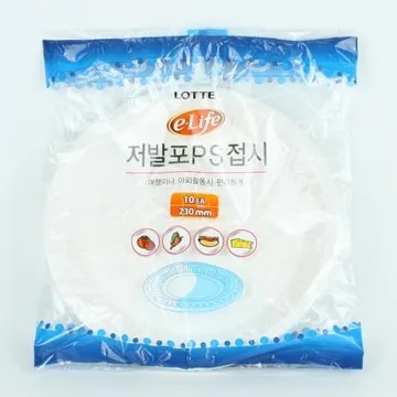 롯데-저발포PS접시 230Ø 1개 식자재 업소용 대용량 롯데 헤이지 캠핑 온랑 라타 지챠 차챠 가타 온가지사