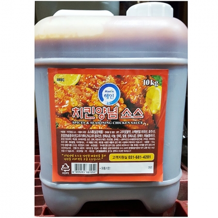 양념치킨소스(해인 10K) 업소용 식자재 치킨소스 치킨양념 닭강정소스 치킨집 대용량 배달전문점