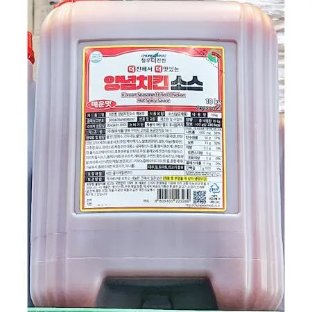 매운맛 치킨소스(청우 10k) 매운맛치킨소스 치킨양념 닭강정소스 매운소스 업소용 대용량 식당용소스 치킨집재료 양념장