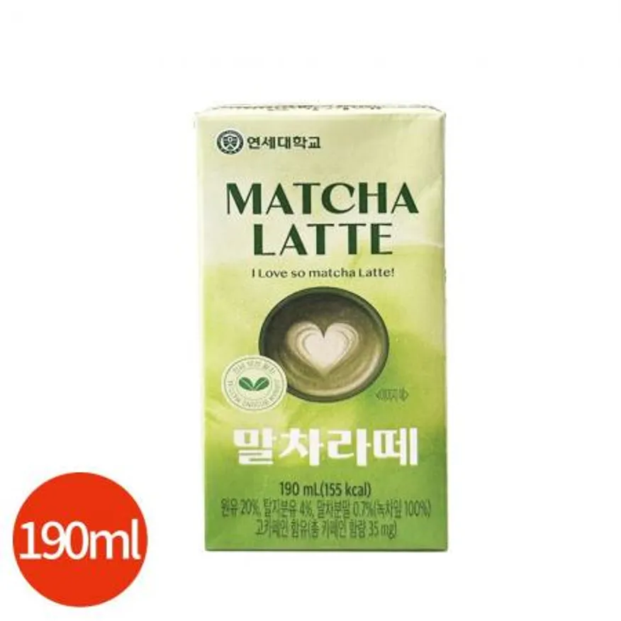 CL 연세우유 말차라떼 190ml x 24개 이미지