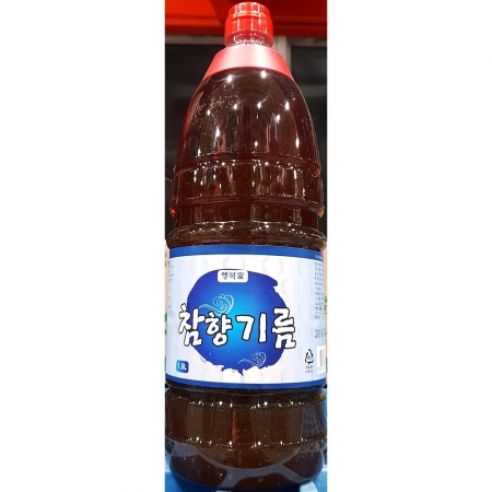 행복가 참향기름 1.8L 12개 식자재 업소용 대용량 치악산 행복가 들향 참향기름 불로 옛고을 참기름 기름 참맛기름 이미지