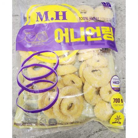 어니언링(M.H 냉동 700g) 1개 식자재 업소용 대용량 맥케인 아비코 어니언링 팜프리츠 제이케이푸드 해피팜 프레시 루토사 에어프라이어