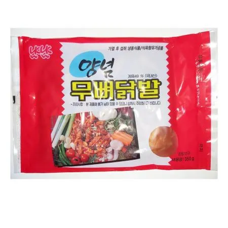 무뼈 닭발 볶음(냠냠350g) 업소용 식자재 대용량 술안주 간편식 닭발볶음 무뼈닭발 냉동닭발 매운닭발 야식안주