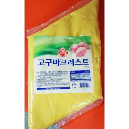 고구마크러스트(오뚜기 냉장 1K) 업소용 대용량 피자재료 베이커리재료 고구마라페이스트 간고구마 피자토핑 고구마무스 식자재 식자재마트