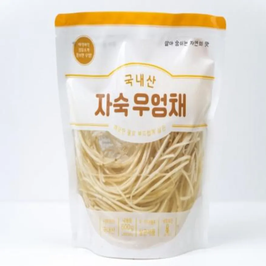 국내산 자숙 우엉채 600g X 10팩 식자재 업소용 한식당 반찬가게 급식재료 자숙우엉 우엉나물 데친우엉 절단우엉 이미지