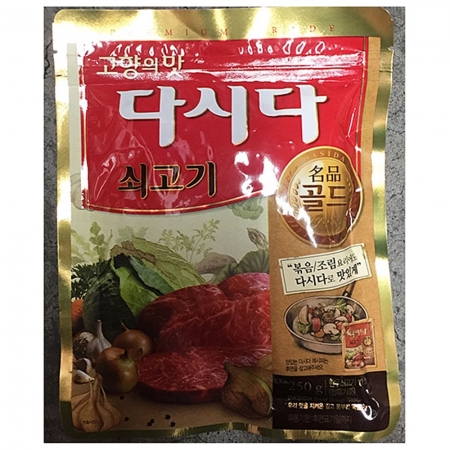 쇠고기다시다 골드(백설 250g) 4개 식자재 업소용 대용량 제일제당 다시다 쇠고기 백설 쇠고기다시다 고향의맛 업소용 미담채 이미지