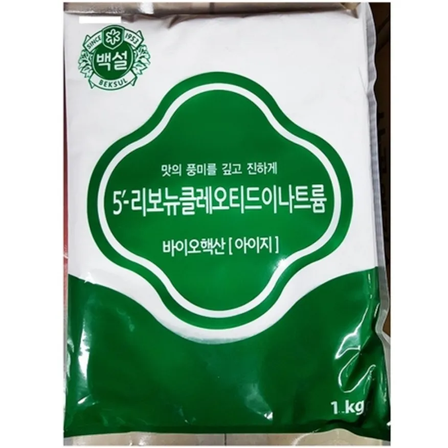 바이오핵산 아이지(백설 1k)X10 msg 조미료 조미료도매 식자재유통 한식당 국물요리 맛집 핵산 감칠맛 향미증진제 이미지