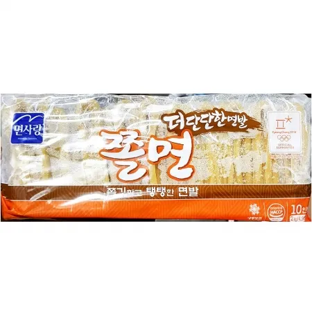 면사랑 쫄면사리(200gx10)X6 쫄면 면사리 면사랑쫄면 식자재 업소용 대용량 분식집 생면 비빔쫄면