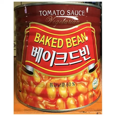 베이키드빈(삼아 2.6k)X6 통조림콩 부대찌개재료 양식재료 대용량 콩통조림 토마토소스콩 식자재 업소용 식당재료
