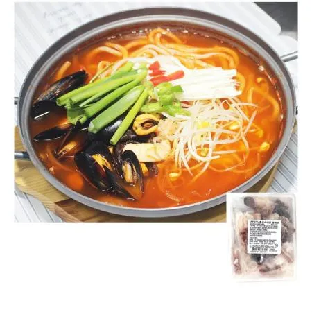 실속 해물 짬뽕탕(600g) 1개 식자재 업소용 대용량 해물 냉동 실속 손질한 냉동오징어 코스트코 냉동손질 훈훈수산 간편 이미지