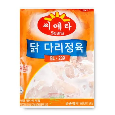 뼈없는 순살 닭다리살 정육 2kg 10개 식자재 업소용 대용량 브라질 염지 에이엔제이푸드 냉동 순살 업소용 닭 가야푸드 페르가디오