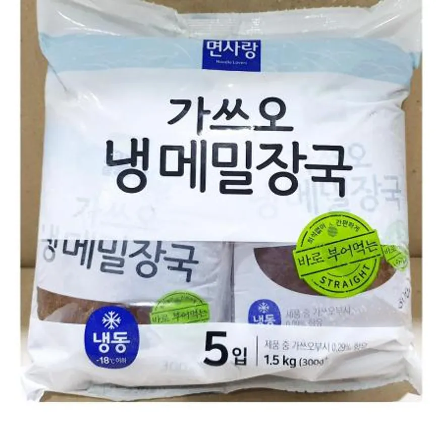 면사랑 가쓰오냉메밀장국(1.5k) 1개 식자재 업소용 대용량 메밀 냉동 청수 메밀국수 마녀바스켓 면사랑 일본 우정본가 맛있는 이미지