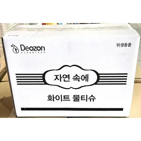 자연속에 물티슈(화이트 무지 400매 ) 생활용품 업소용 위생용품 청소용품 대량구매