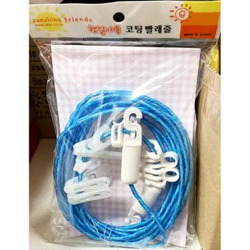 빨래줄(일조화학 코팅 6m) 1개 식자재 업소용 대용량 햇살가득 코팅 빨래줄 와이어 캠핑 응룡상회 달콤한잡화점 후니상점 해결사의잡화점