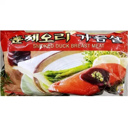 훈제오리완포(세미원 0.9Kg) 훈제오리 업소용 대용량 냉동 캠핑 음식 오리 훈제 술안주 간편식 오리고기 식당