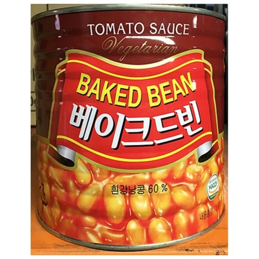 베이키드빈(삼아 2.6k) 통조림콩 부대찌개재료 양식재료 대용량 콩통조림 토마토소스콩 식자재 업소용 식당재료 이미지