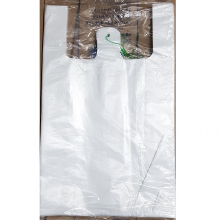 비닐쇼핑백 백유백 (33 x38cm) 70매 5개 식자재 업소용 대용량 검정 재활용 손잡이 손잡이비닐 쓰레기 도시락 인쇄 생분해 속 이미지
